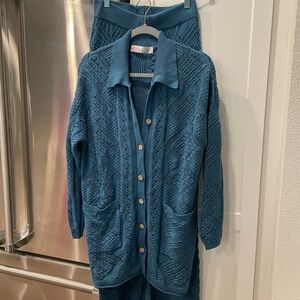 FP crochet sweater set / beach coverup